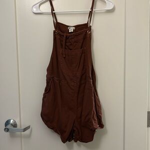 Rustic orange size small boho overalls
